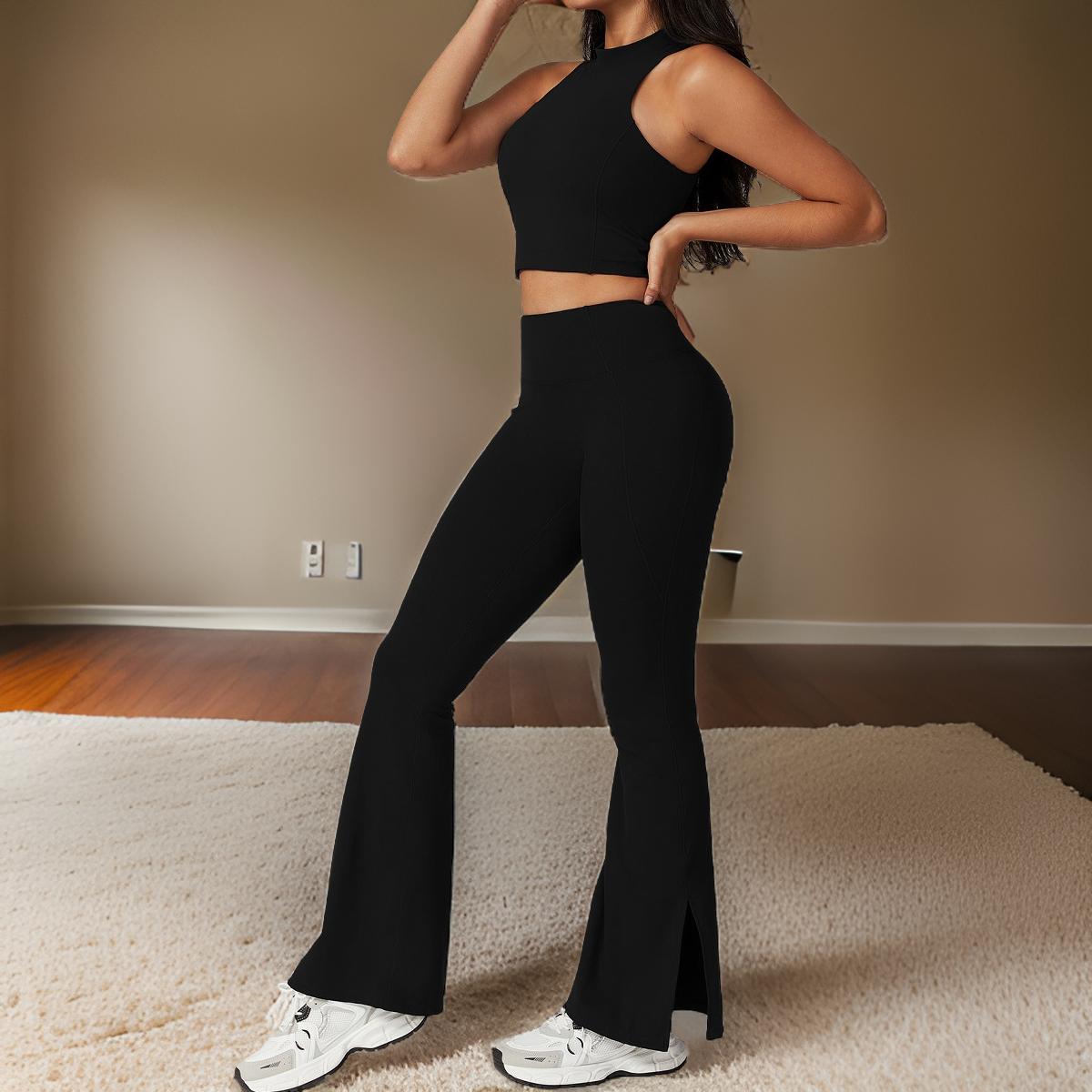 Zoniva™ l Crop-Top & Schlaghosen-Set