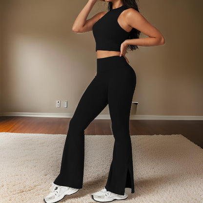Zoniva™ l Crop-Top & Schlaghosen-Set