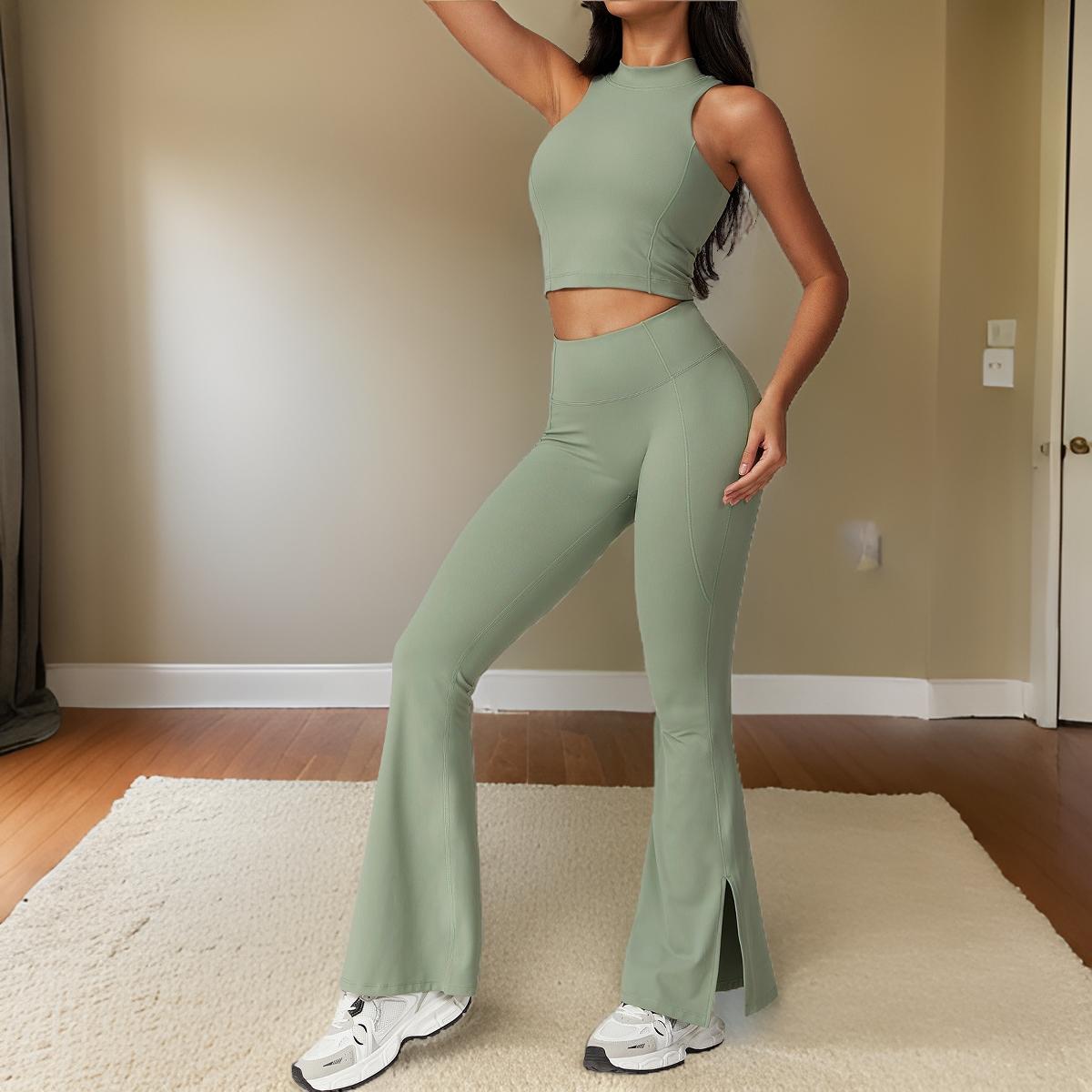 Zoniva™ l Crop-Top & Schlaghosen-Set