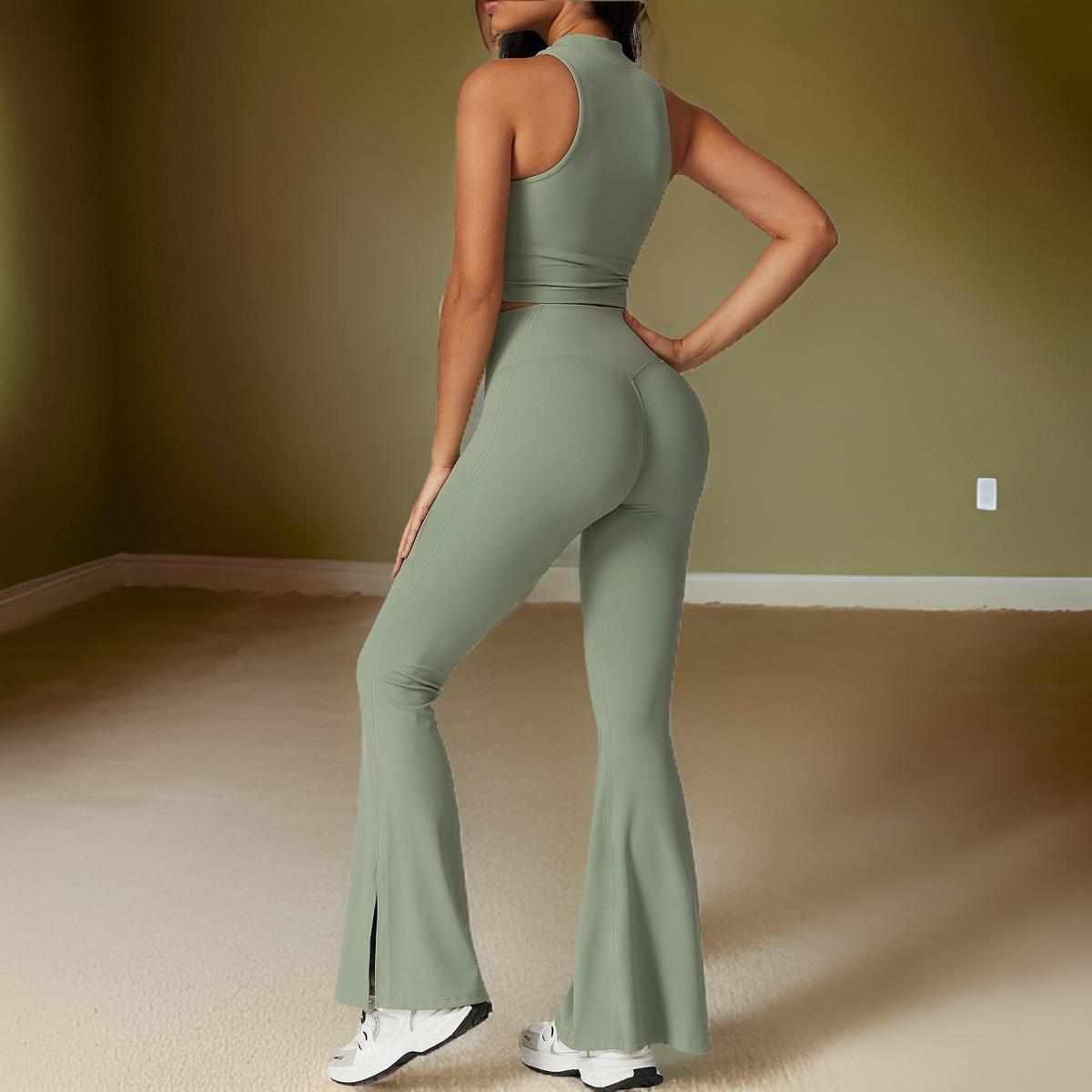 Zoniva™ l Crop-Top & Schlaghosen-Set